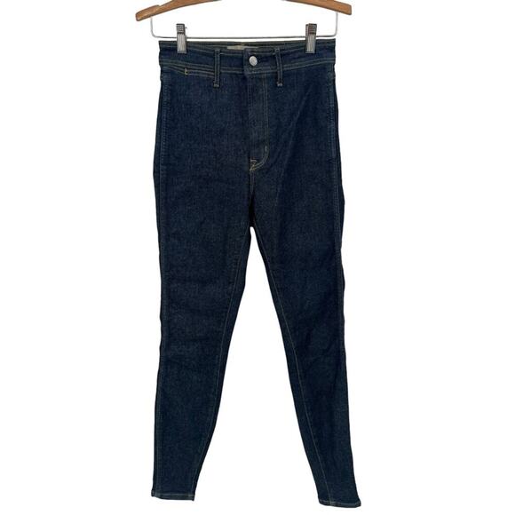 EVERLANE The Way High Clean Front Skinny Jeans Dark Indigo Women's Size 27 - Picture 4 of 12